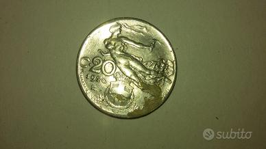 Moneta regno da 20 cent Libertà librata 1920