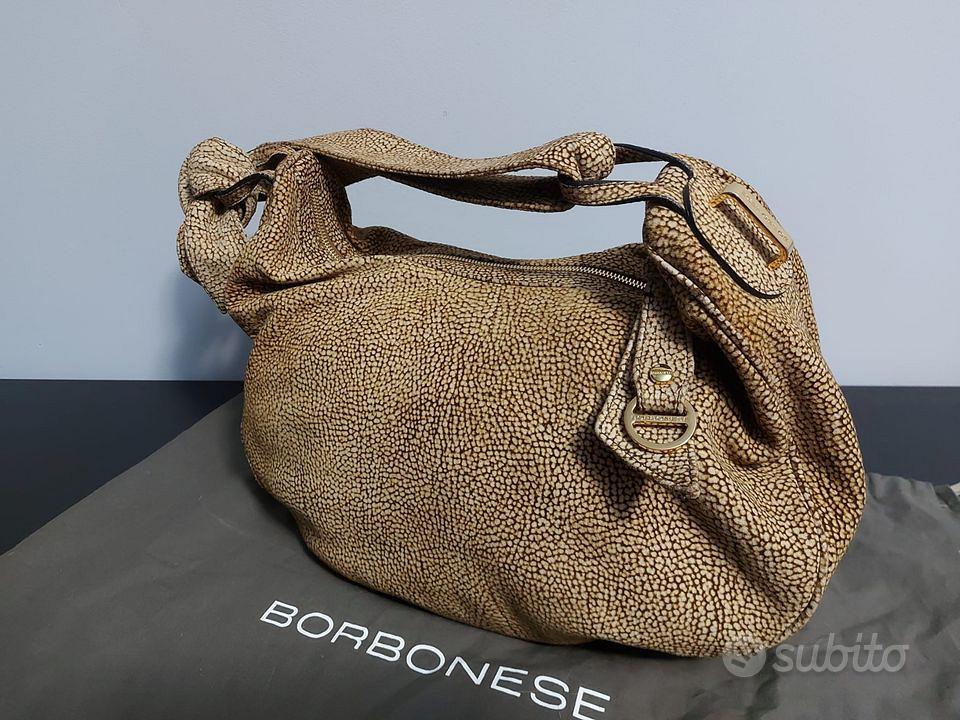 Borbonese Luna Bag pelle TAPIRO Abbigliamento e Accessori In