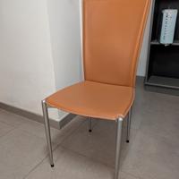 4 sedie cuoio Calligaris connubia