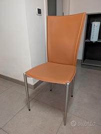 4 sedie cuoio Calligaris connubia