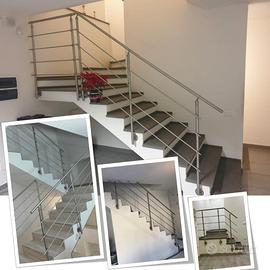Ringhiera scala interna in Acciaio INOX a parete
