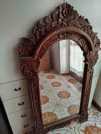 specchio legno rustico 