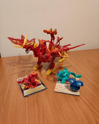 Dragonoid Gigante + 3 Bakugan e Carte da Gioco