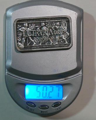 lingotto argento 999 grammi 50 l'Etruria oro