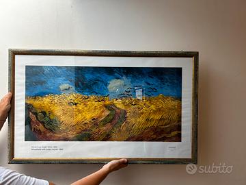 Quadro (stampa) campo di grano con corvi