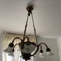 lampadario in ottone