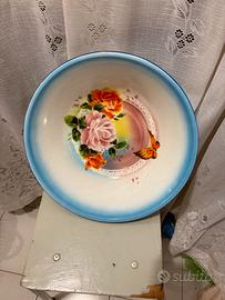 Cesto di vimini e bacile di una volta introvabili