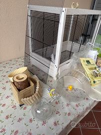Gabbia criceto completa di tutto + accessori