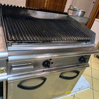 fry top gas pietra lavica