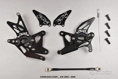 Pedane arretrate KAWASAKI ZX6R ZX6RR 636 2005 2008