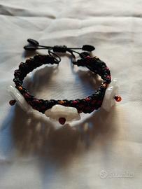 braccialetto artigianale con fiorellini vintage ap