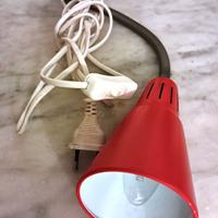 Lampada da tavolo - morsetto rossa metallo Vintage