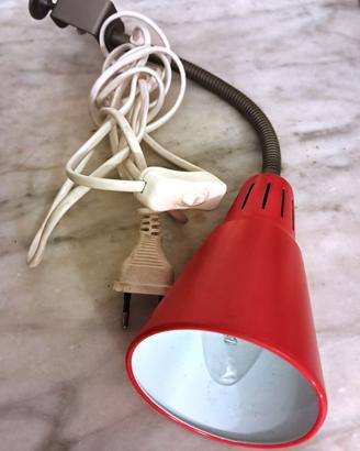 Lampada da tavolo - morsetto rossa metallo Vintage