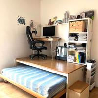 struttura letto con letto estraibile 