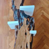 TAVOLINO DA SALOTTO ULIVO E BIANCO