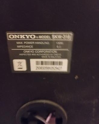 Kit Audio Home Cinema: Subwoofer Onkyo + 3 Diffuso