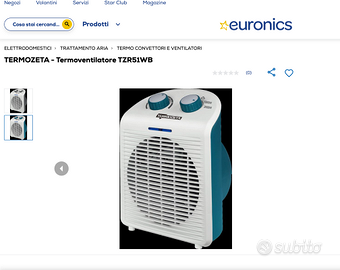 Termoventilatore Terrozeta TZR51WB – 2000 W