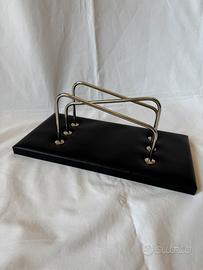 Porta documenti carte in pelle da scrivania