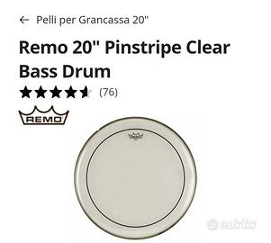 Pelle Remo Pinstripe Trasparente da 20" per cassa