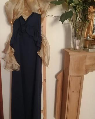 Vestito donna  cerimonia blu.