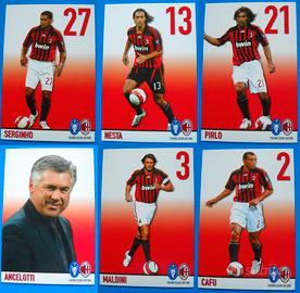 CARTOLINE UFFICIALI GIOCATORI MILAN 2007-2008