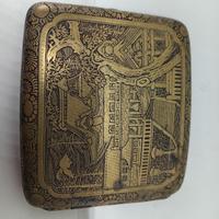 antico porta sigarette giapponese Meiji Komai 