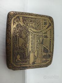 antico porta sigarette giapponese Meiji Komai 