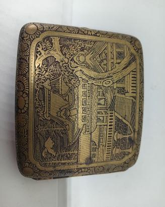 antico porta sigarette giapponese Meiji Komai 