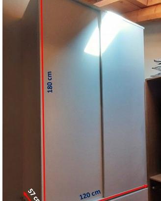 MOBILE IKEA BIANCO ANTA SCORREVOLE
