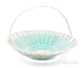 Cestino centrotavola Scoubidou anni 60 vintage