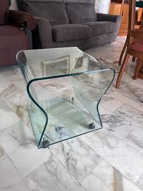 Tavolino d’arredo in cristallo