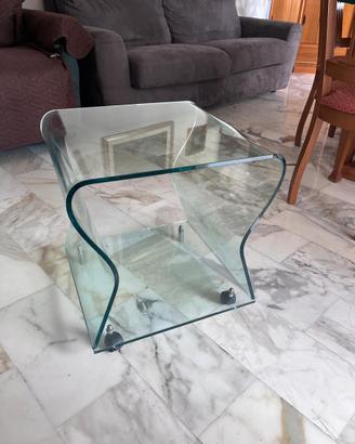 Tavolino d’arredo in cristallo