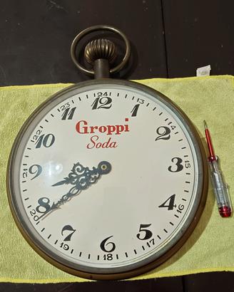 Orologio pubblicitario Groppi Soda 