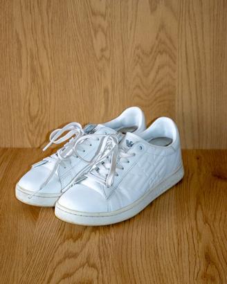 EA7 Emporio Armani Classic CC in Pelle – Bianche –