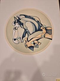 Litografia Floriano Bodini dal titolo " Cavallo "
