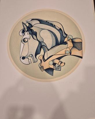 Litografia Floriano Bodini dal titolo " Cavallo "