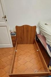 Letto completo noce Sorrento 90x85x25  + comodino