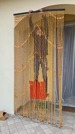 Tenda a perline in legno