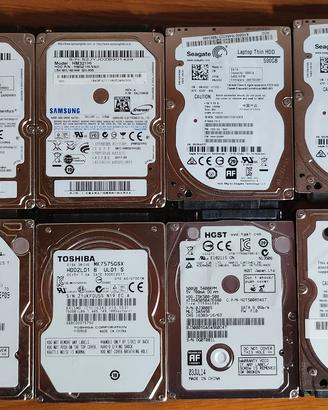 Lotto di hard disks 2.5 pollici