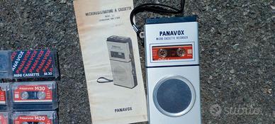 Microregistratore Panavox 201 con 6 mico cassette