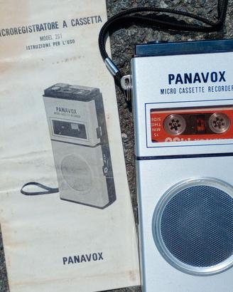 Microregistratore Panavox 201 con 6 mico cassette