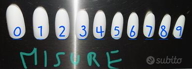 Nail Art - Unghie misure 0-9