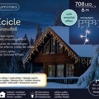 n.3 luci natale effetto neve scendente ESTERNO
