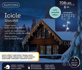 n.3 luci natale effetto neve scendente ESTERNO