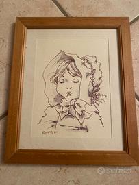 Quadro con volto di una ragazza