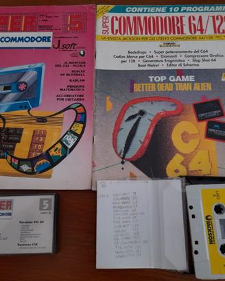 Super Commodore n.2 riviste (1986-1987)+cassette