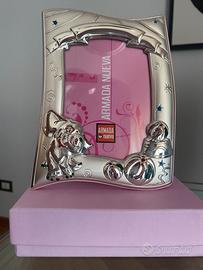 Portafoto bimba Armada Nueva – argento e rosa 🎀
