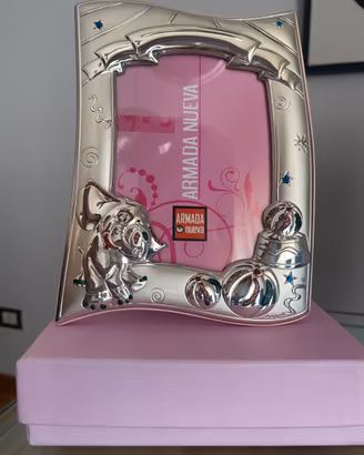 Portafoto bimba Armada Nueva – argento e rosa 🎀