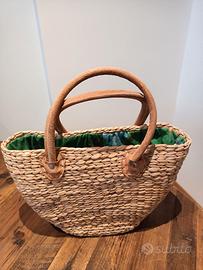 borsa da spiaggia in paglia
