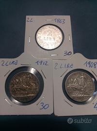 lotto 2 lire regno d'Italia 